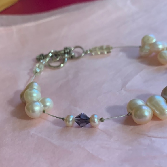 Freshwater Pearl and Amethyst Accent Bracelet - Unbranded - Picture 3 of 7